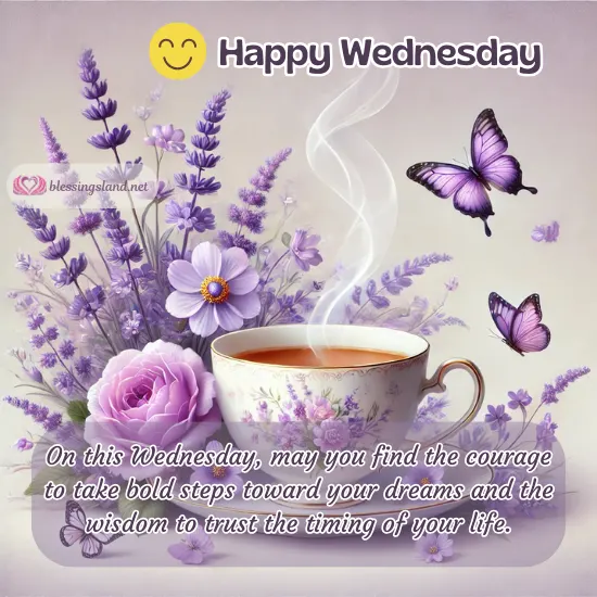 Morning tea adorned with butterflies and flowers for Wednesday.